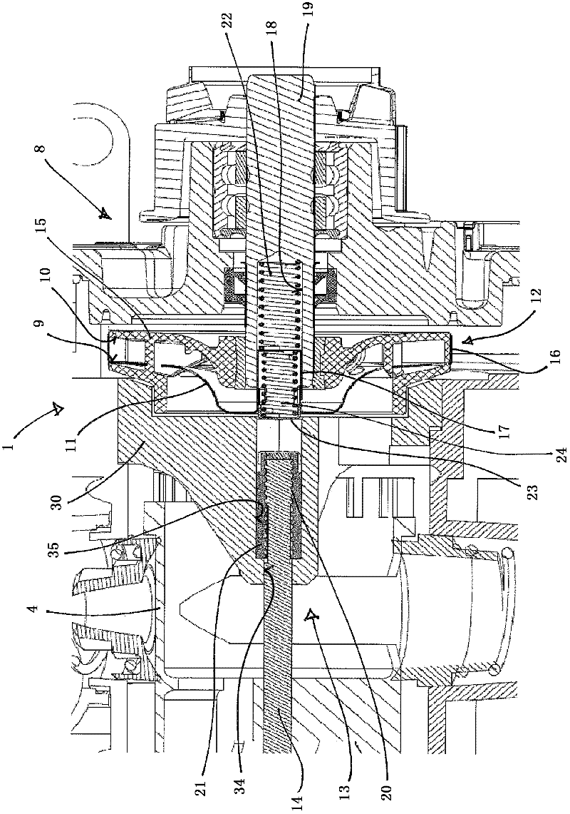 Device for regulating a coolant flow and cooling system