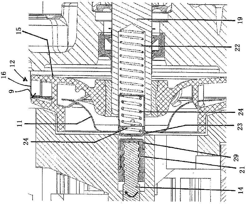 Device for regulating a coolant flow and cooling system