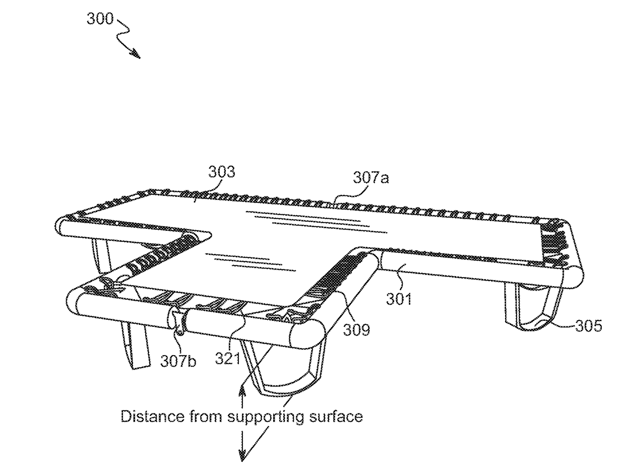 Sound absorbing rebounding device