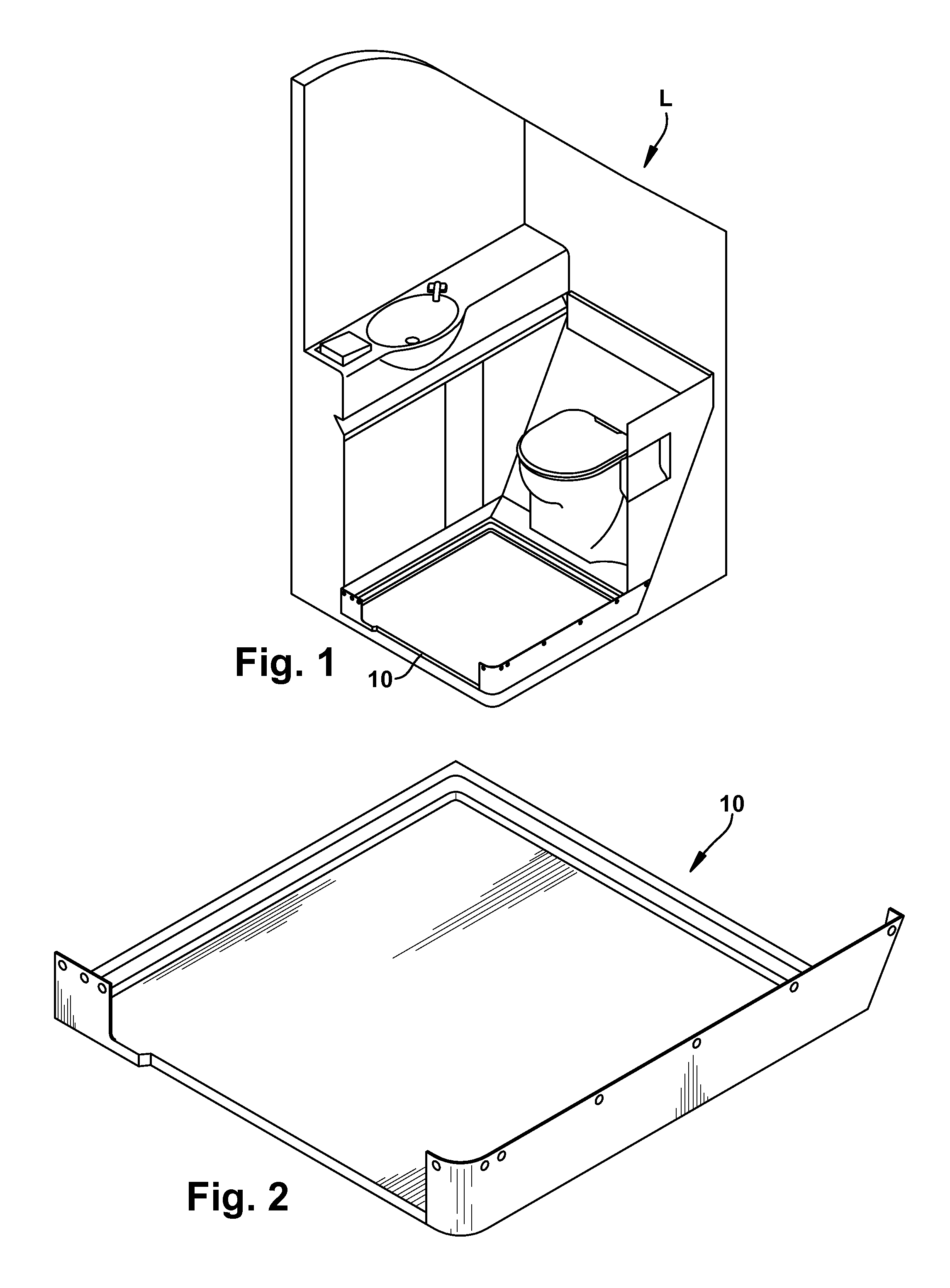 Integrated lavatory pan for commercial aircraft