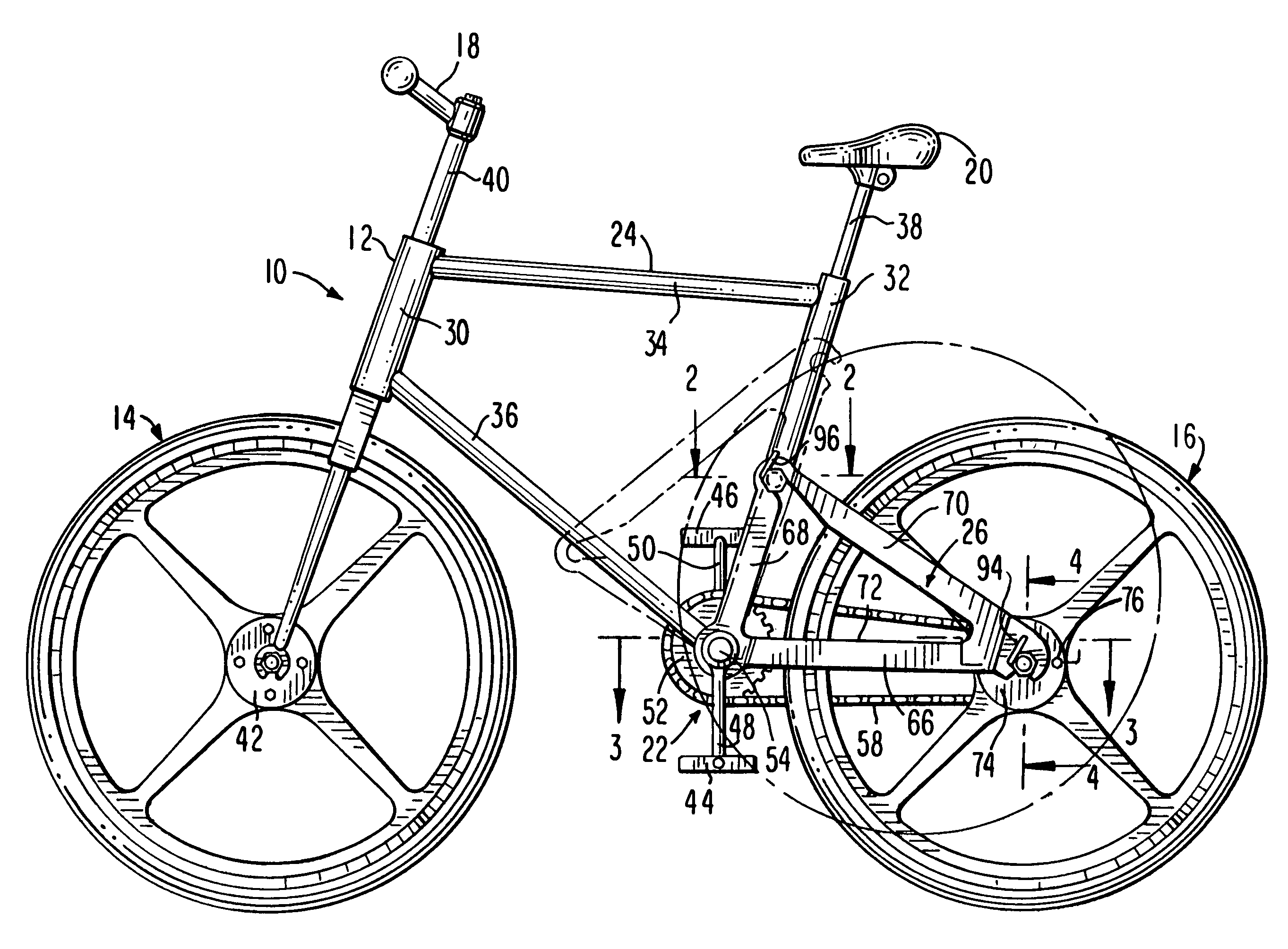 Foldable bicycle frame with axial rear wheel removal