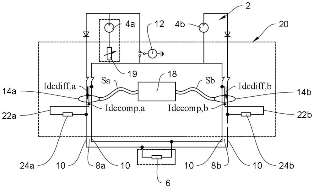 System and method for locating insulation faults in redundant dc power supply systems connected with diodes