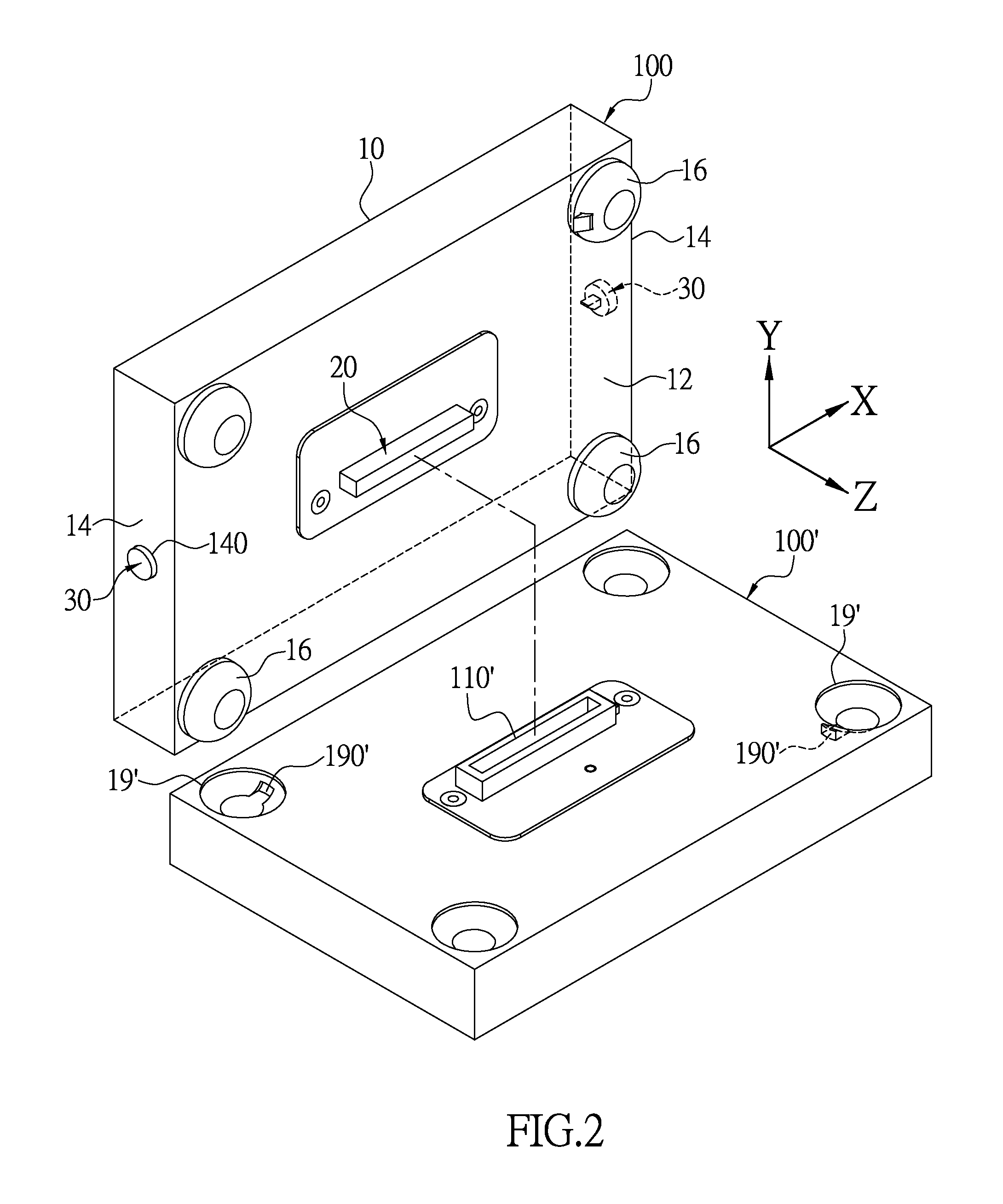 Electronic device with latching bumper, latching bumper thereof, and stackable electronic device system
