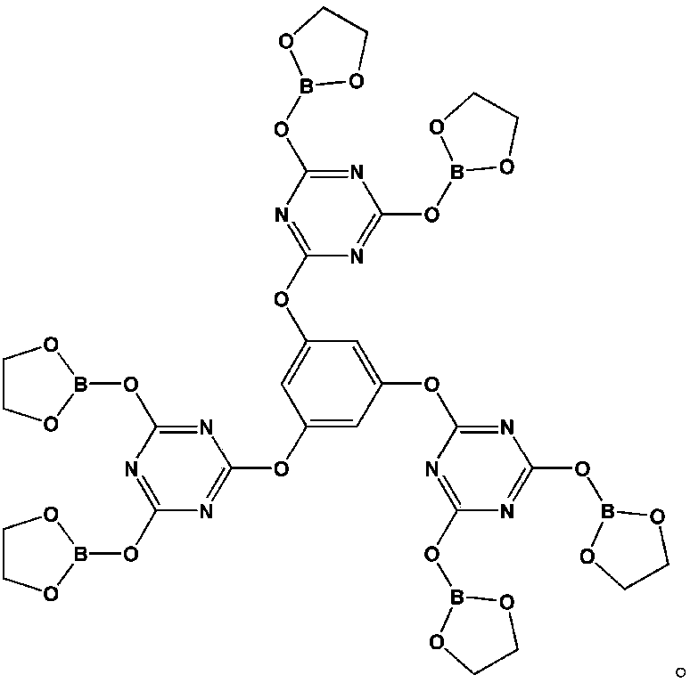 Intumescent flame retardant of star borate derivatives and preparation method thereof