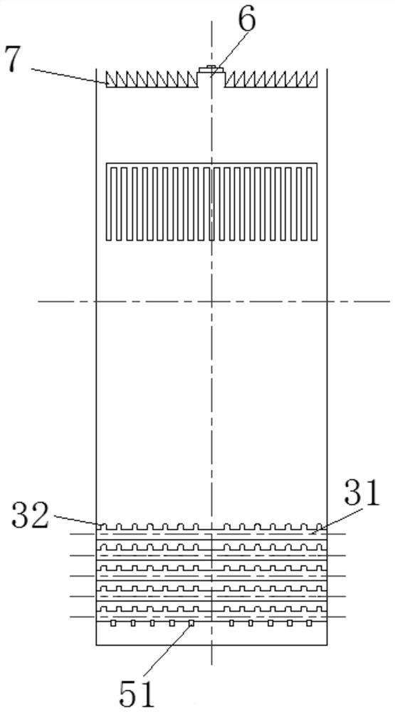 A moving bed discharge device