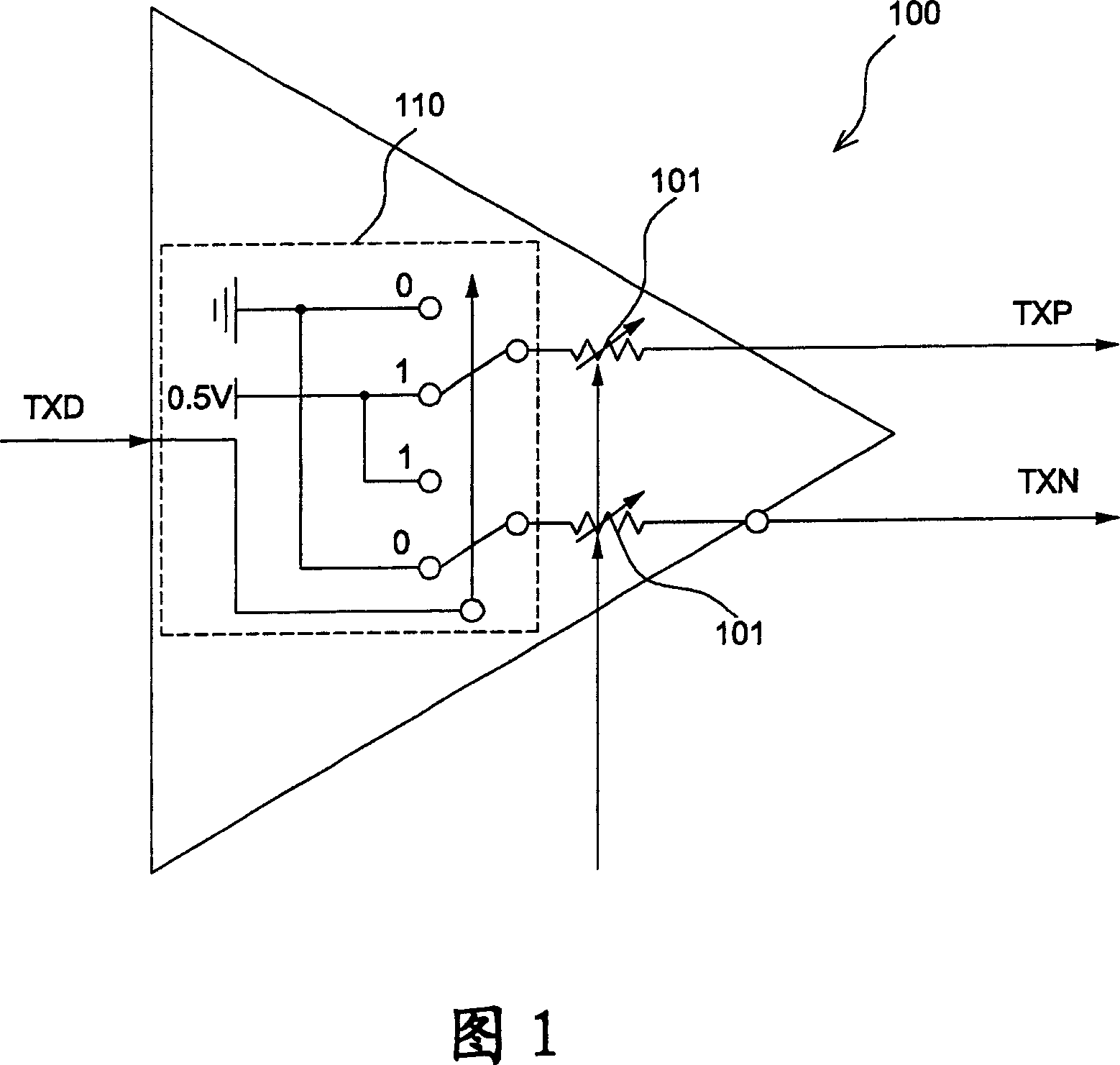 Circuits at sending end, circuits at receiving end, interface switching module, and interface switching method