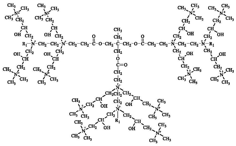 A kind of star compound with dense charge and its preparation method