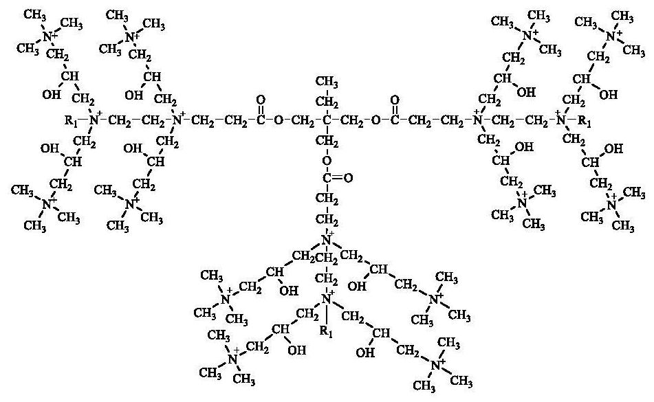 A kind of star compound with dense charge and its preparation method