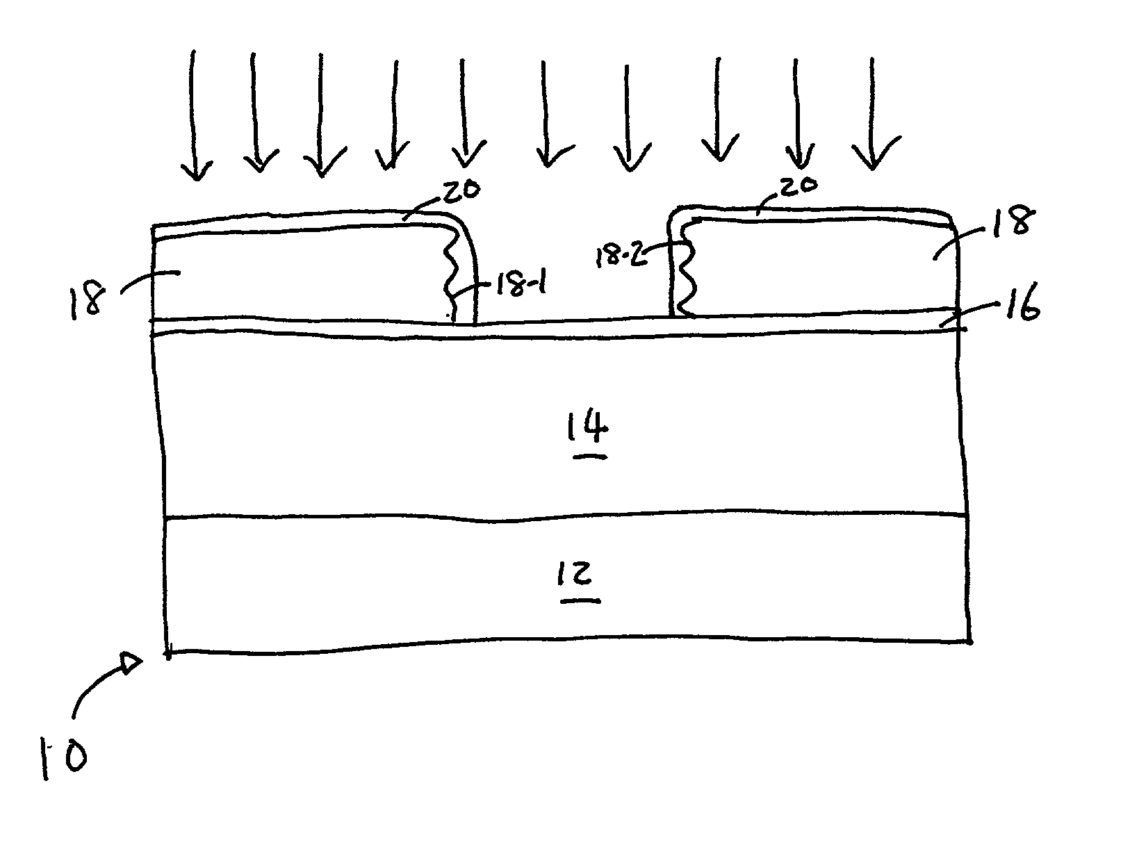 Method for eliminating standing waves in a photoresist profile