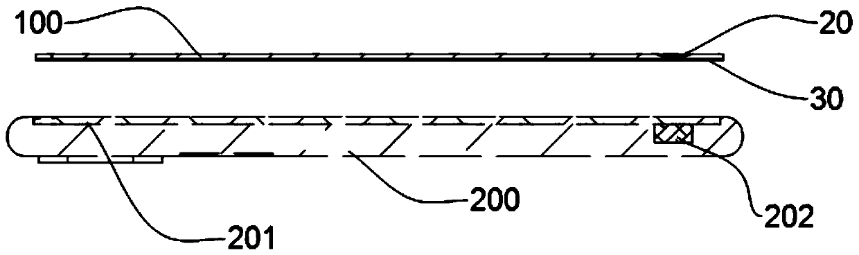 Progressive non-through-hole glass protection sticker and manufacturing method thereof