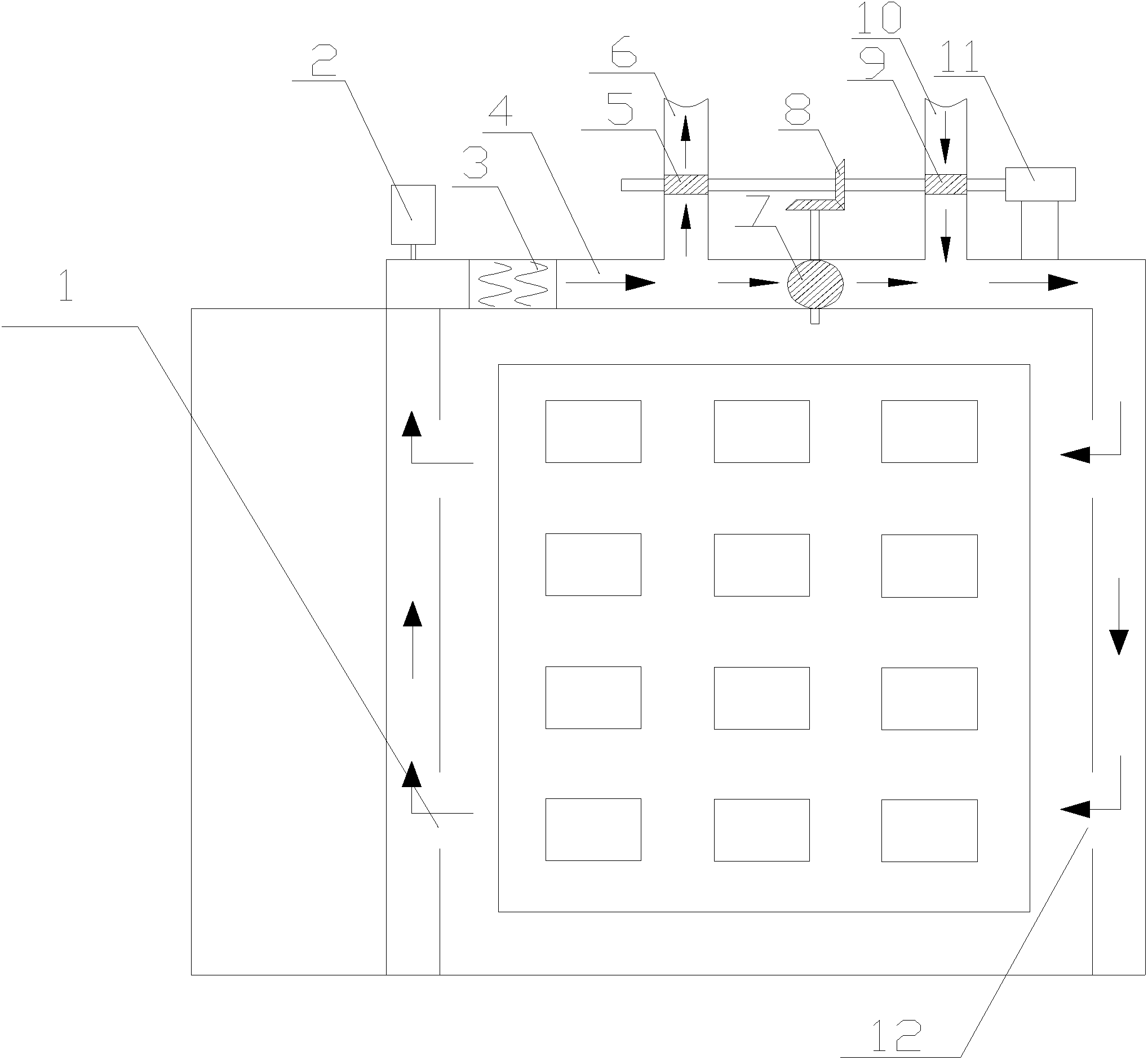 Power aging chamber circulating system