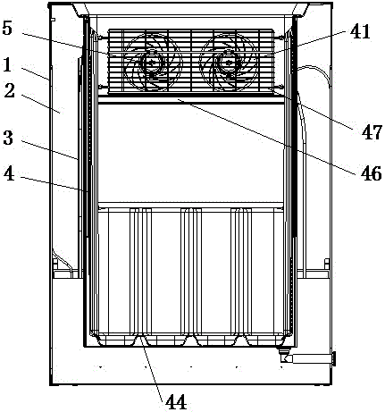 Air-cooled frostless horizontal refrigerator and manufacturing method thereof