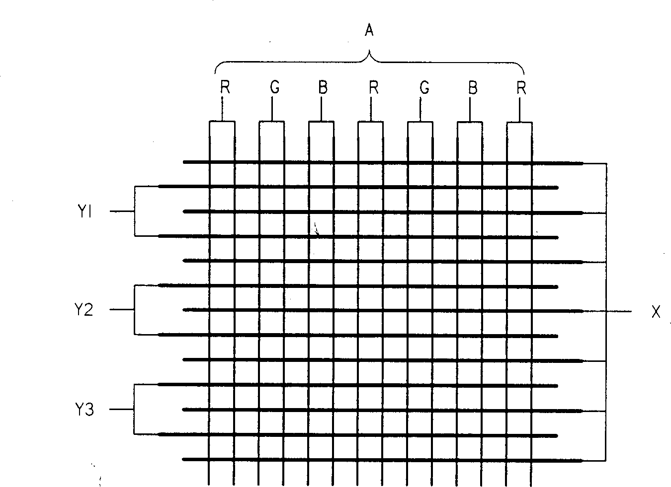 Surface discharge type plasma display screen with dual discharge spaces