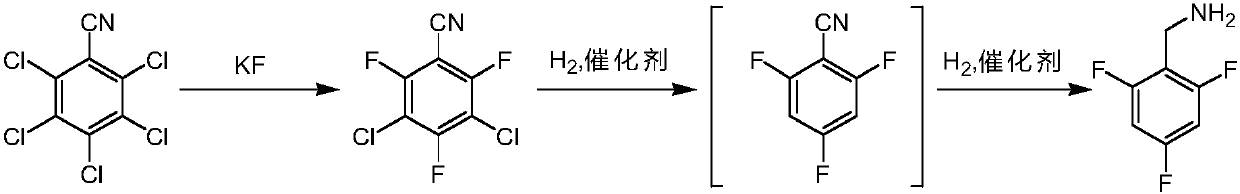 Preparation method of 2,4,6-trifluorobenzylamine