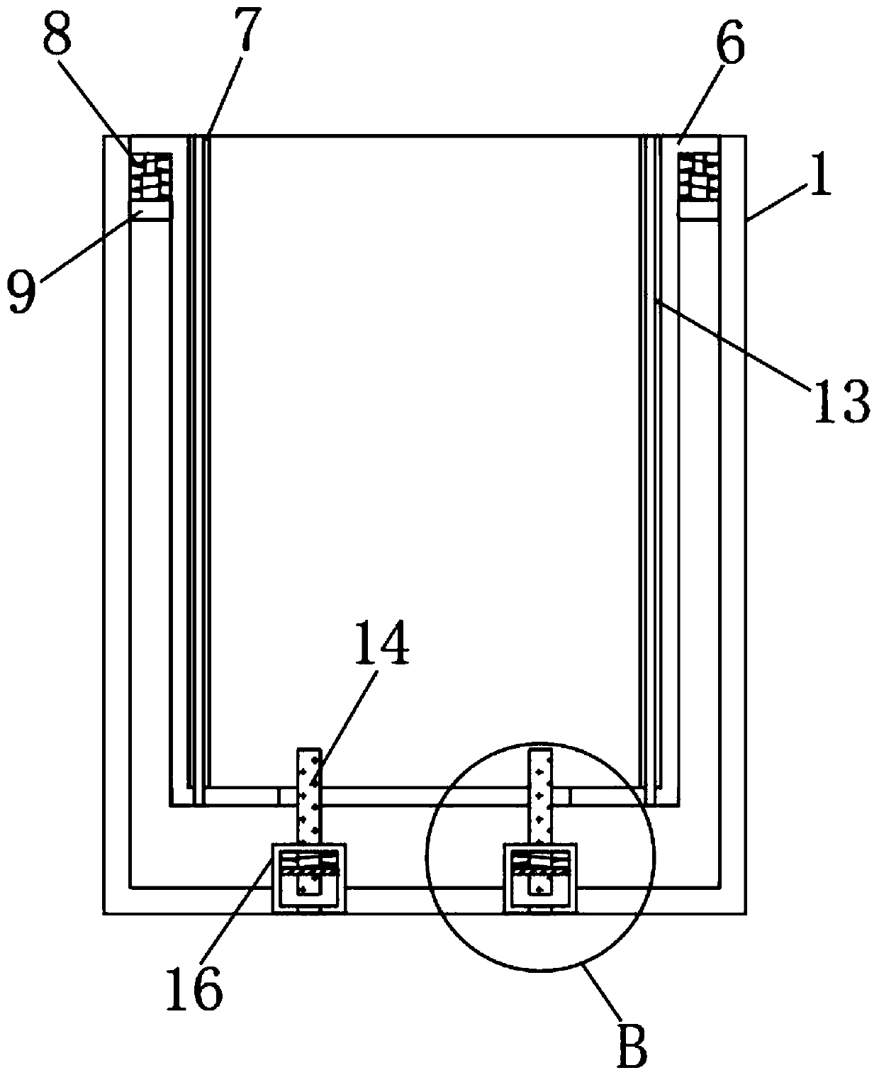 Cleaning robot battery replacing device