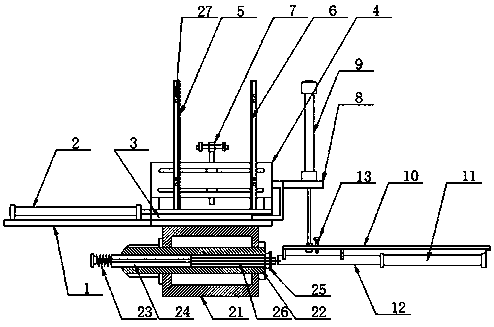 Automatic loading and unloading device for digital controlled lathe