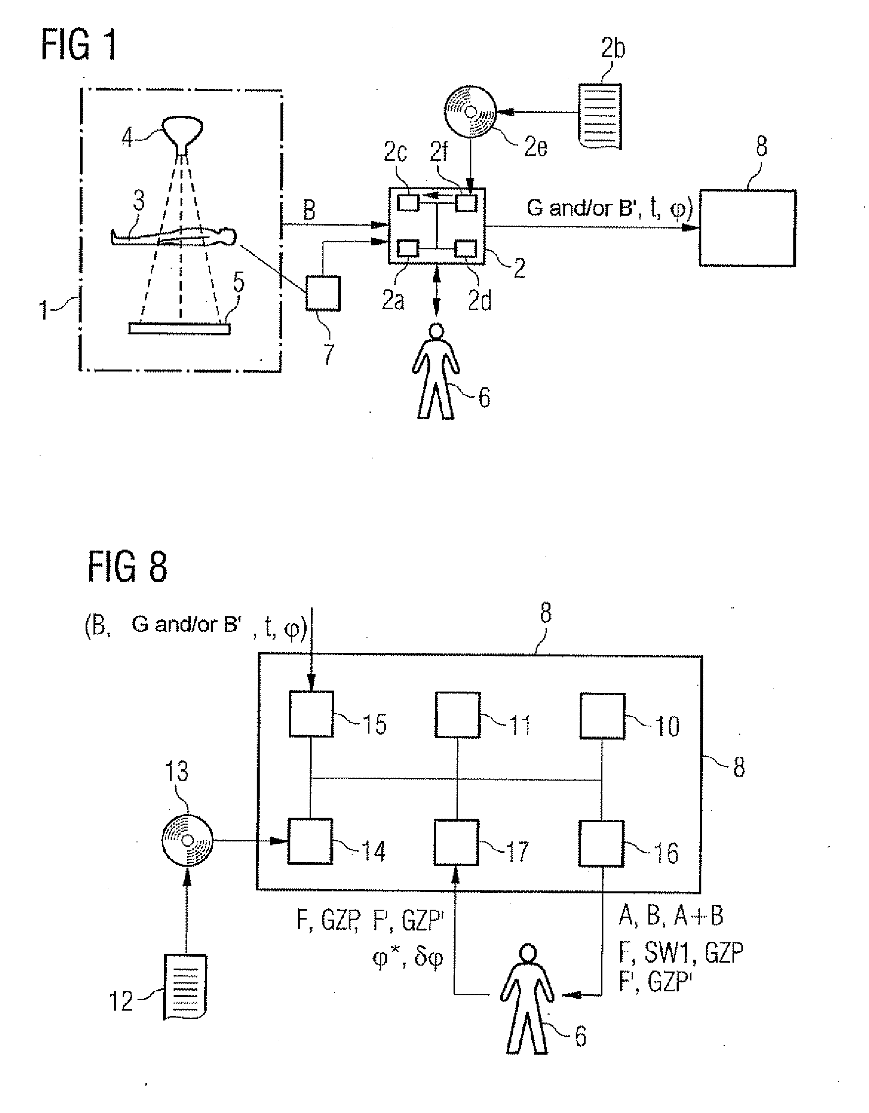 X-ray device having a dual energy mode and method to analyze projection images detected in the dual energy mode