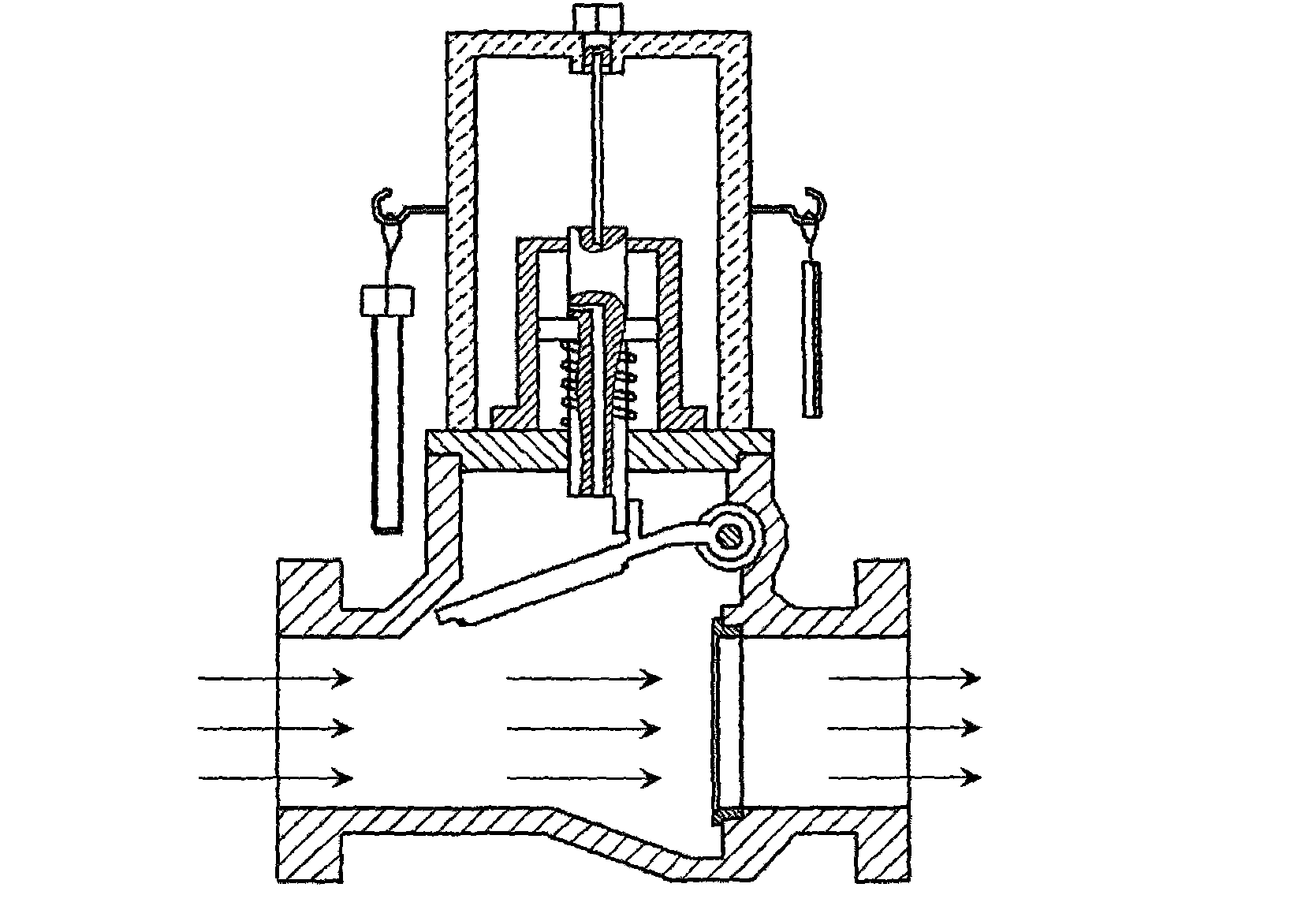 Novel low-pressure triggering pressure lever instability shut-off valve