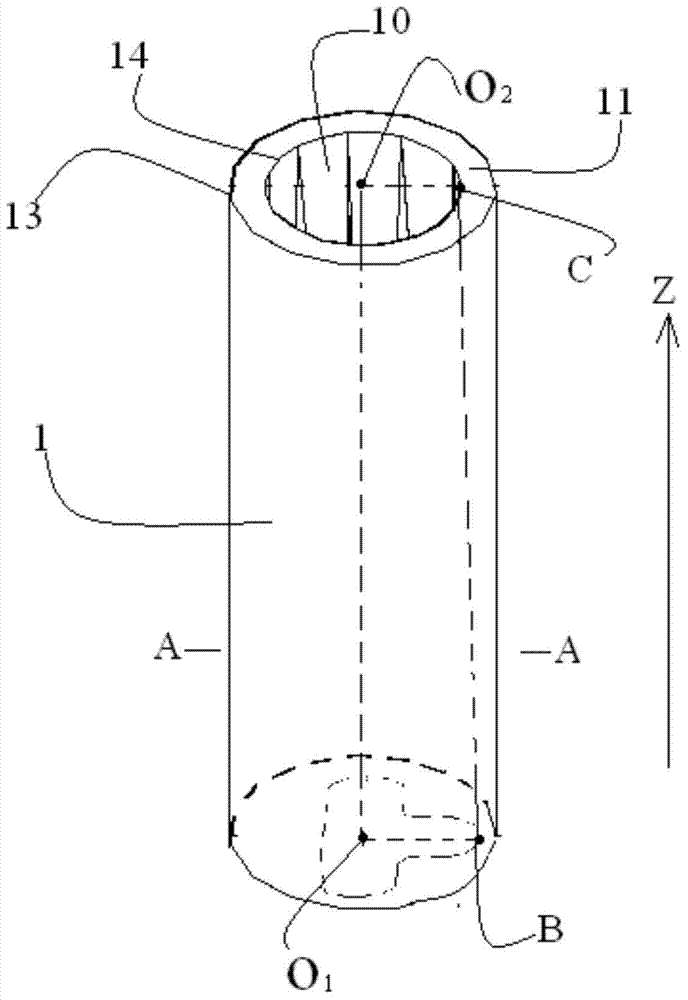 Submerged nozzle for special-shaped blank casting and arrangement mode thereof