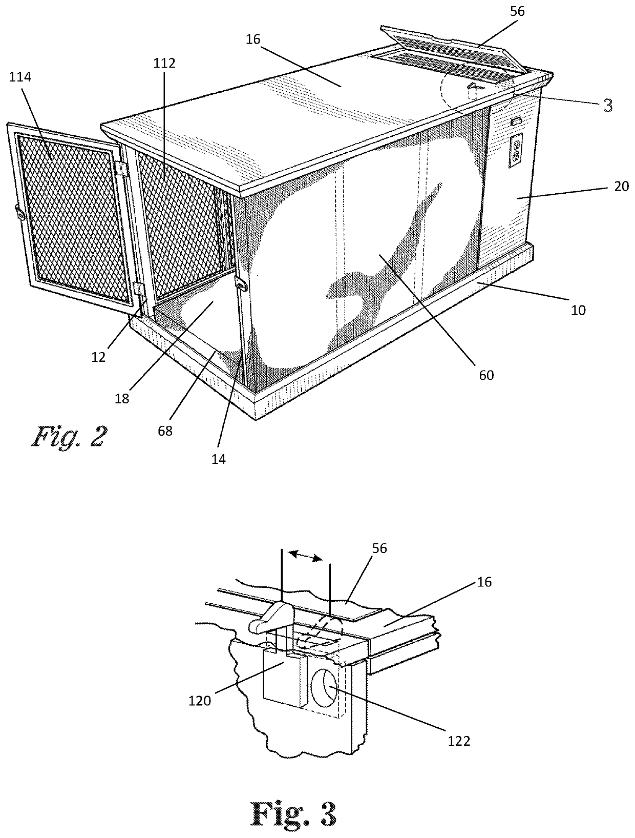 Air filtration and control system for an animal housing