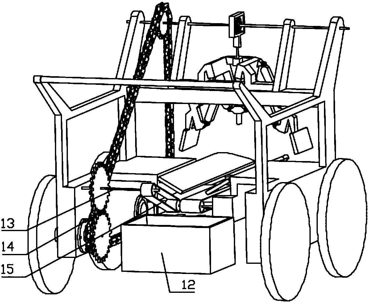 Double-wing pineapple picking vehicle