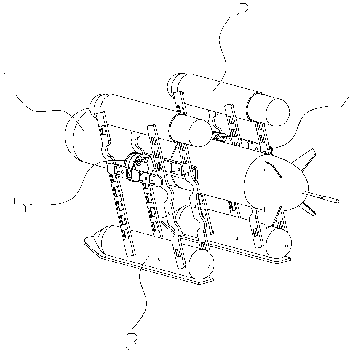 Transformation submersible based on buoyancy drive and non-axial vector propelling and working method of transformation submersible