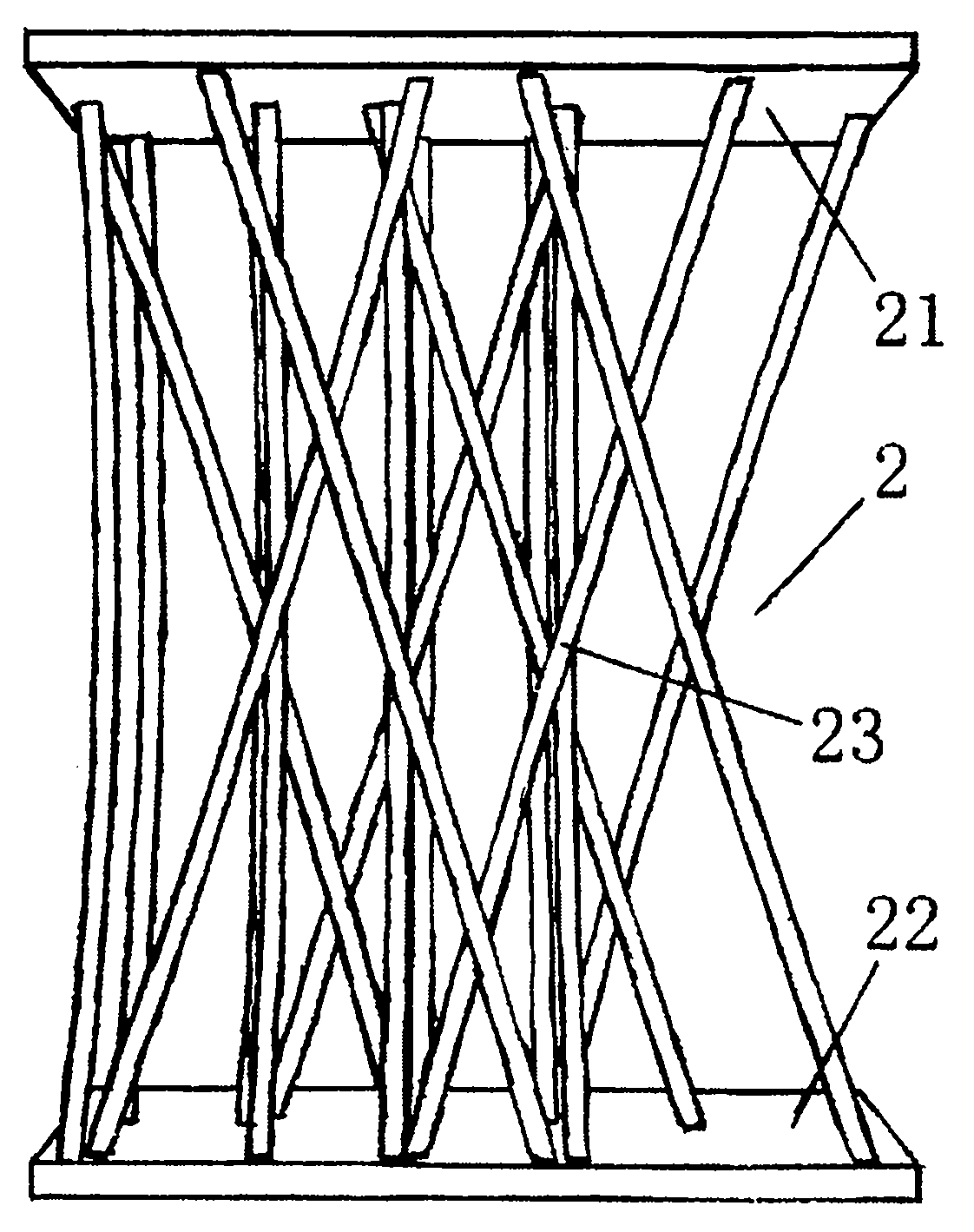 Shock-resisting flexible protection structure and manufacturing method