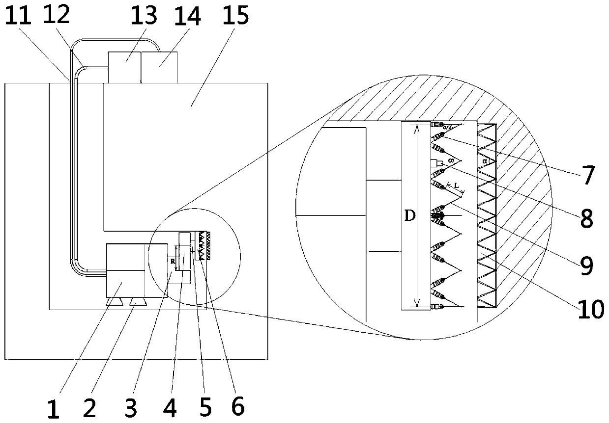 A tunnel excavation device and method using laser cutting to break rock