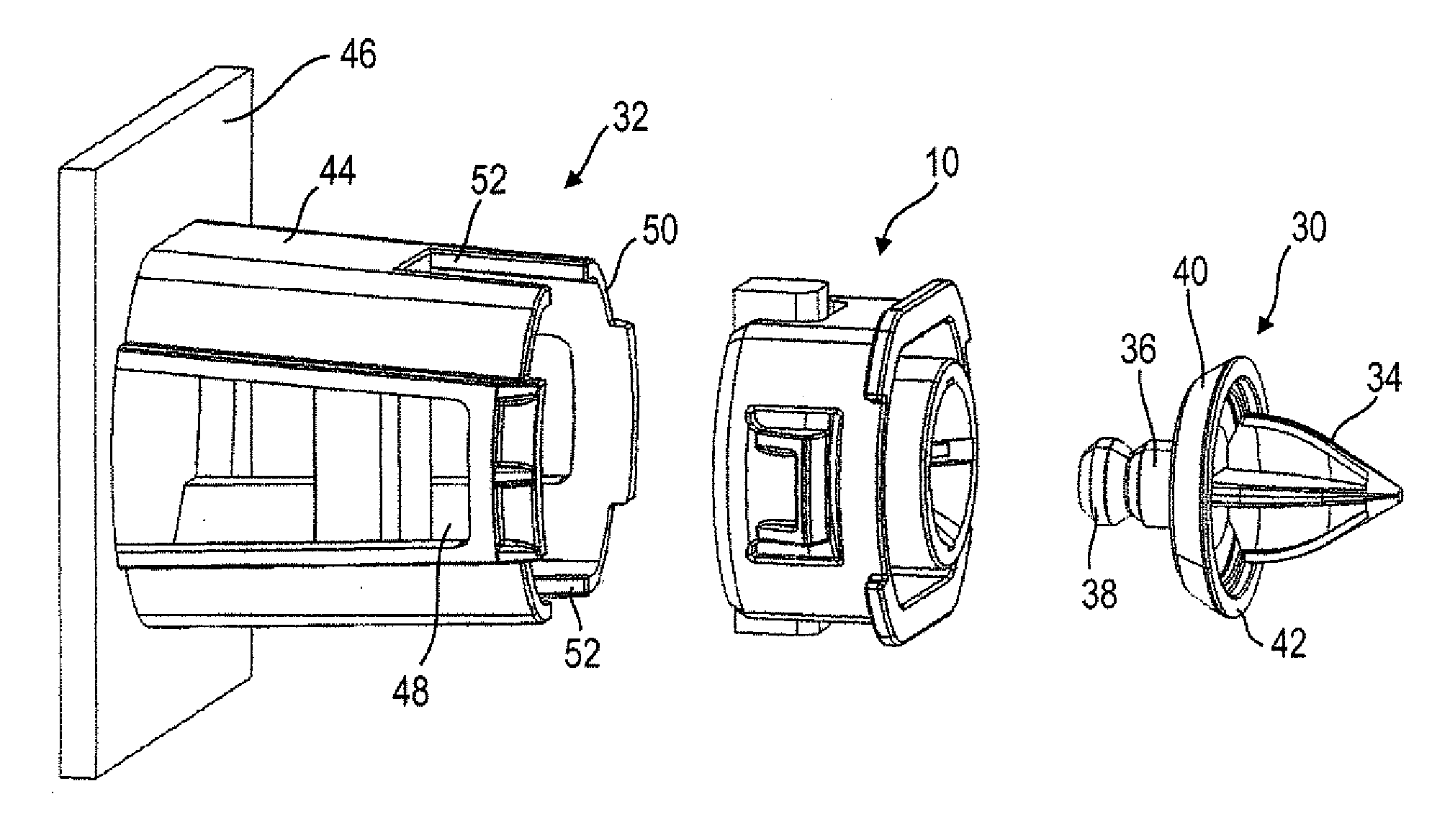 Adapter, assembly unit comprising an adapter as well as a method of installing such an assembly unit