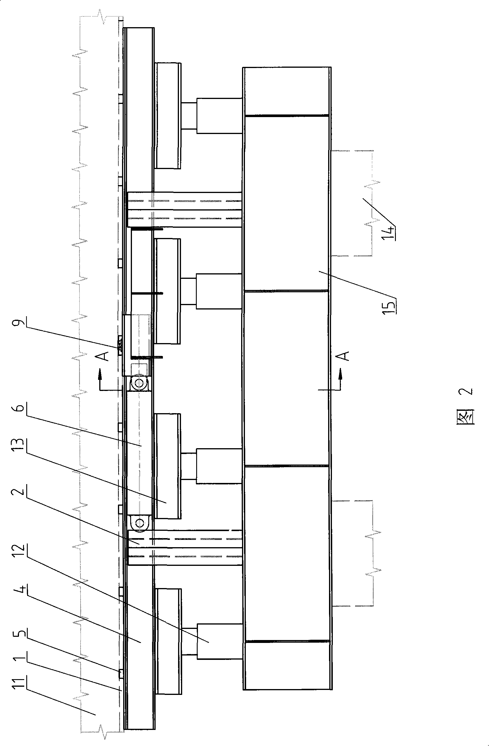 Method for construction of multi-point integral top pulling steel case beam