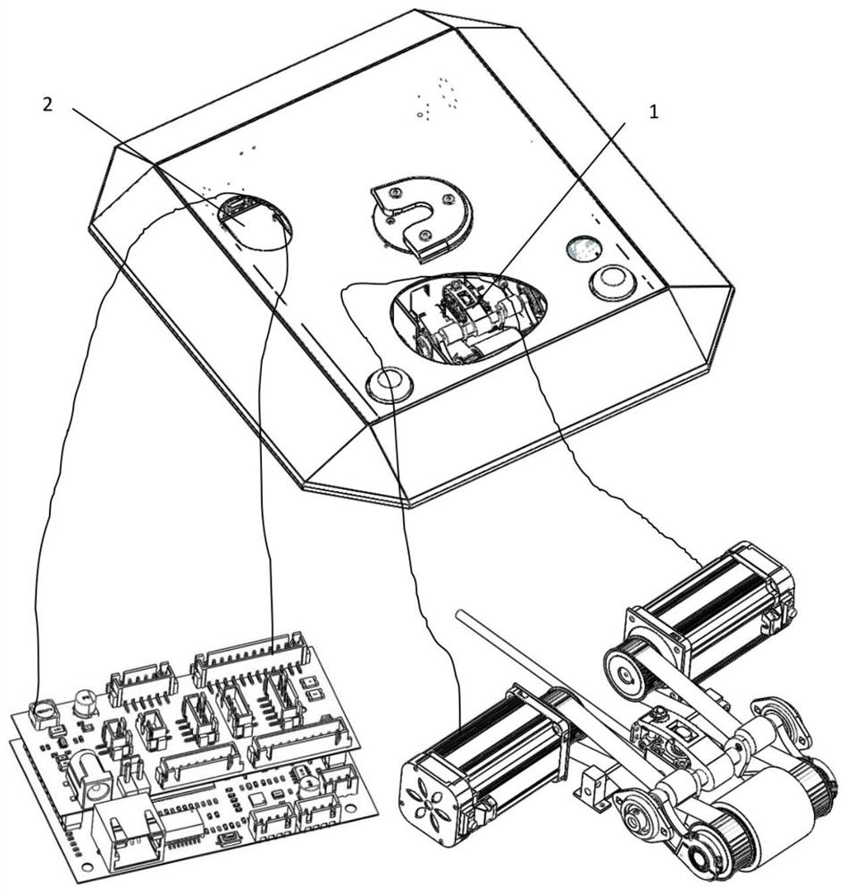 Driving and control system for super-flat bearing robot