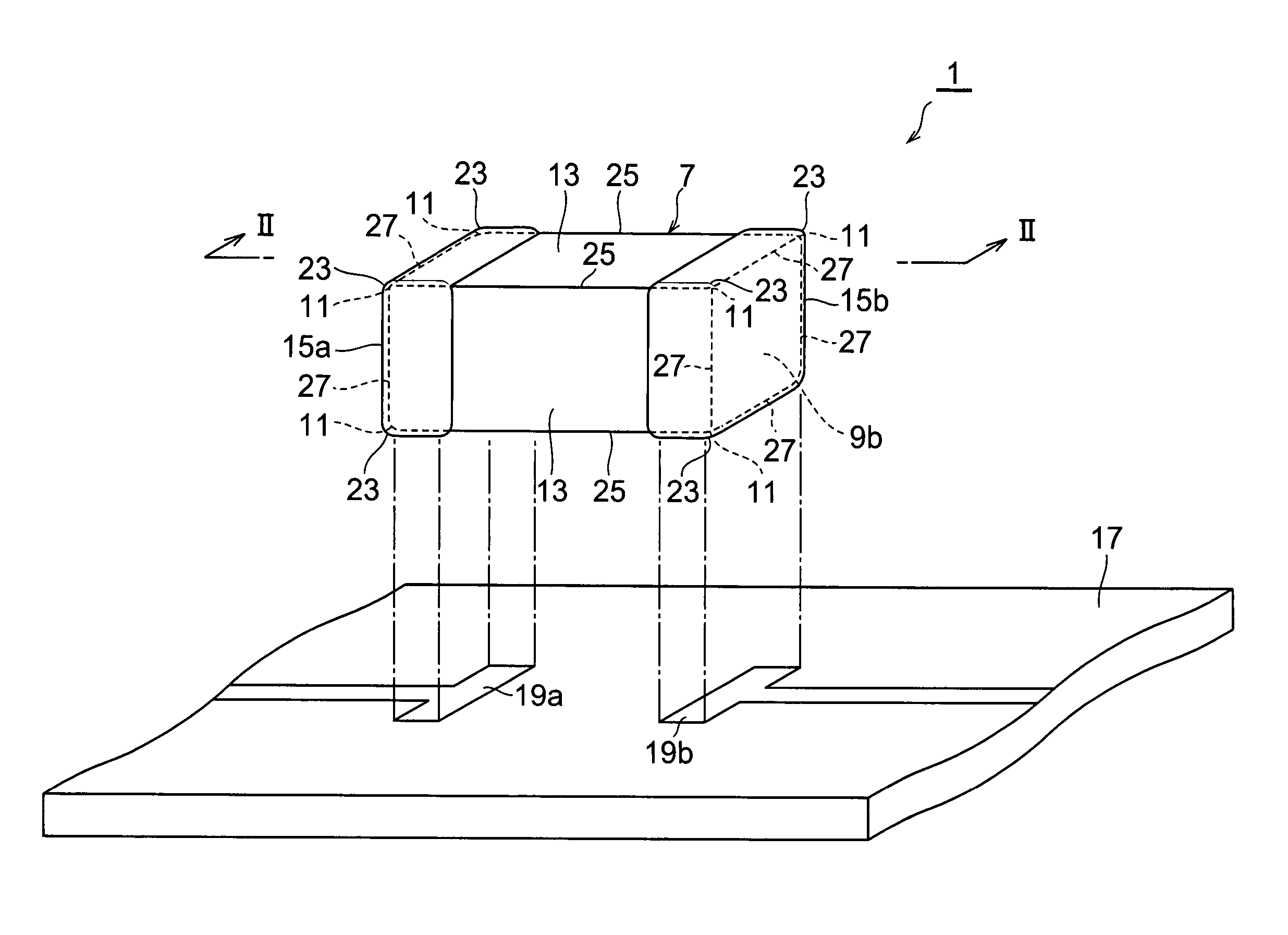 Surface mounted electronic component