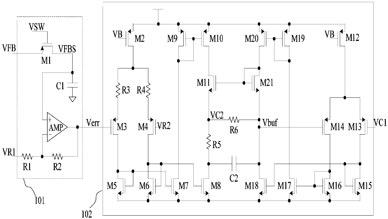 Switching power supply output frequency adjustment circuit