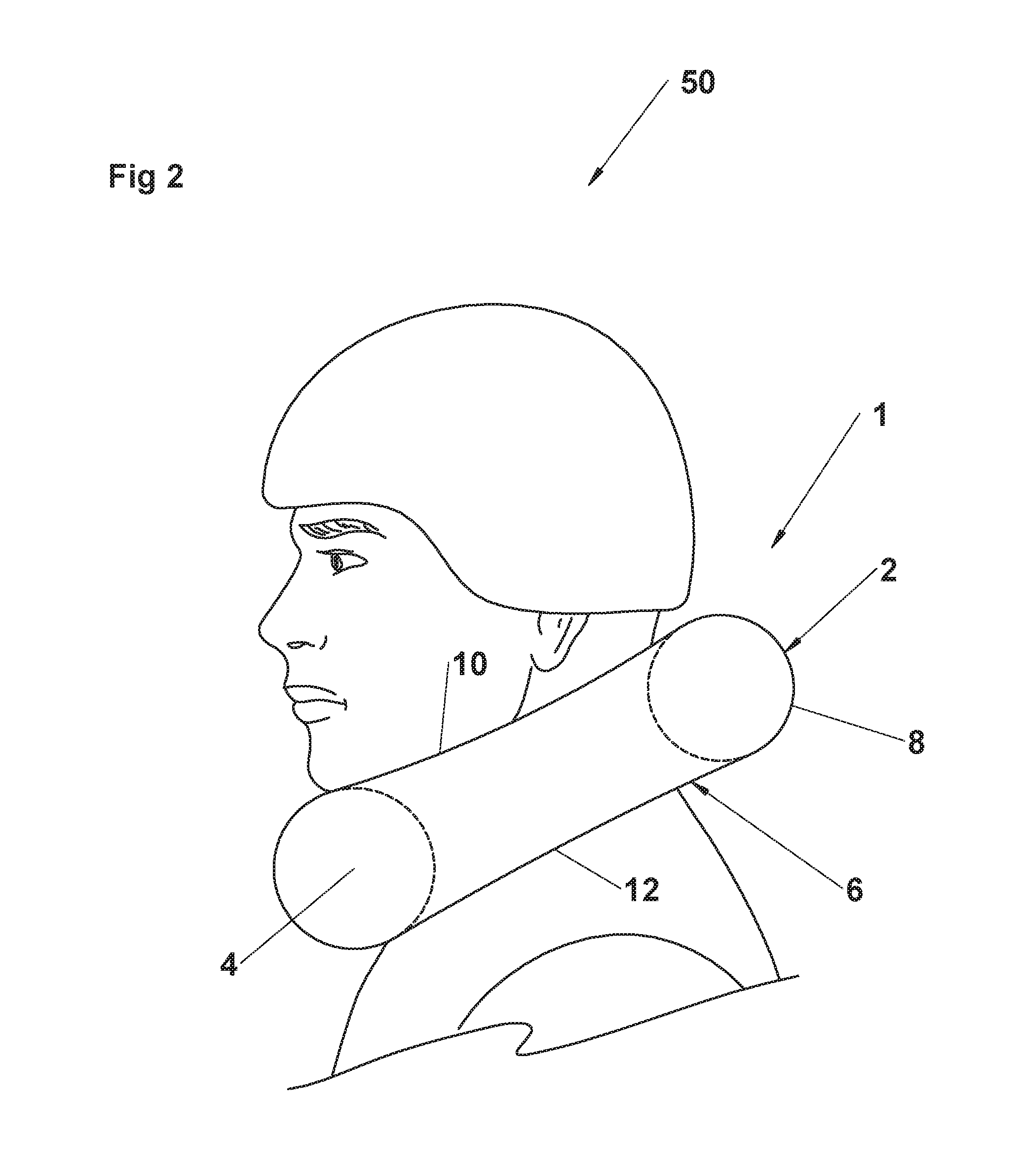 Inflatable blast-induced brain injury prevention device