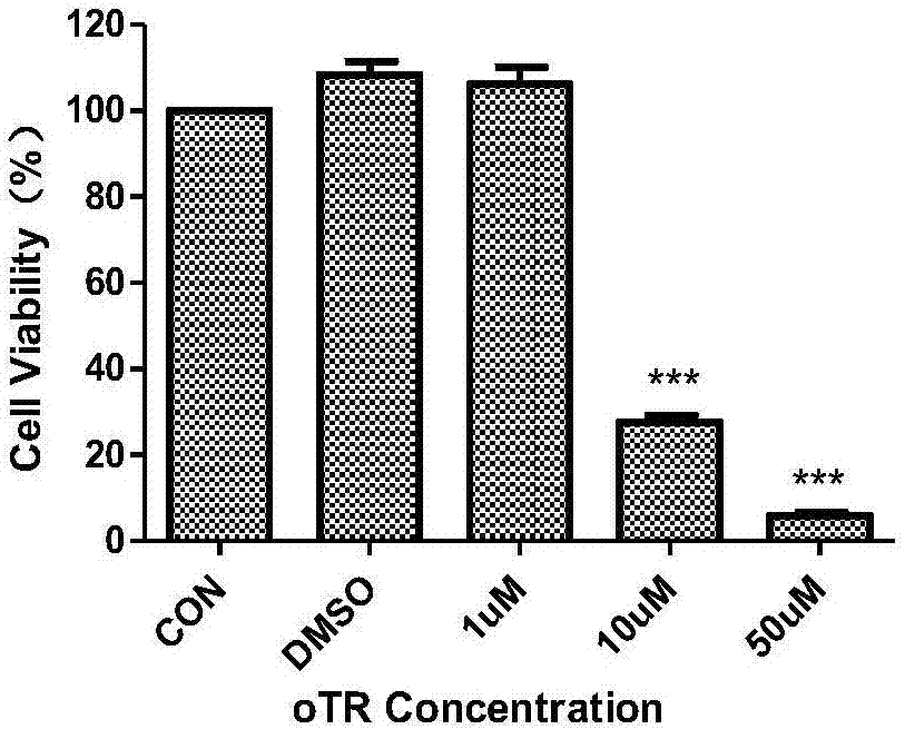 Application of apoptosis-inducing reagent in human breast cancer cell