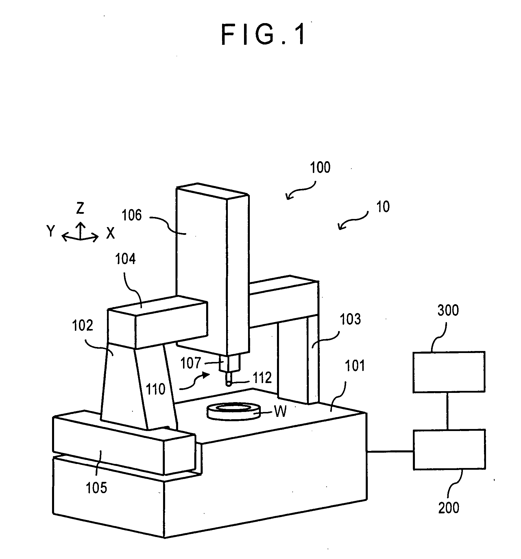 Method for measuring curved surface of workpiece, program and medium thereof