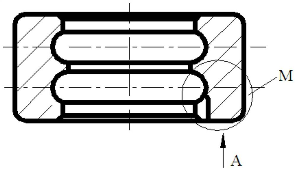 The processing method of the outer ring of the ball head columnar ball filling notch of the double row angular contact ball bearing