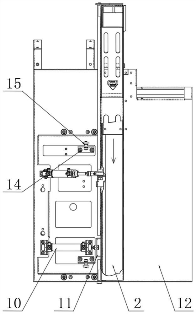 Automatic discharging mechanism for stringed pagoda tubes