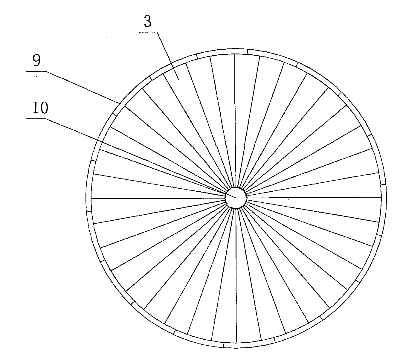 Compounded rubber vertical type storage tank conical bottom board and its manufacture method