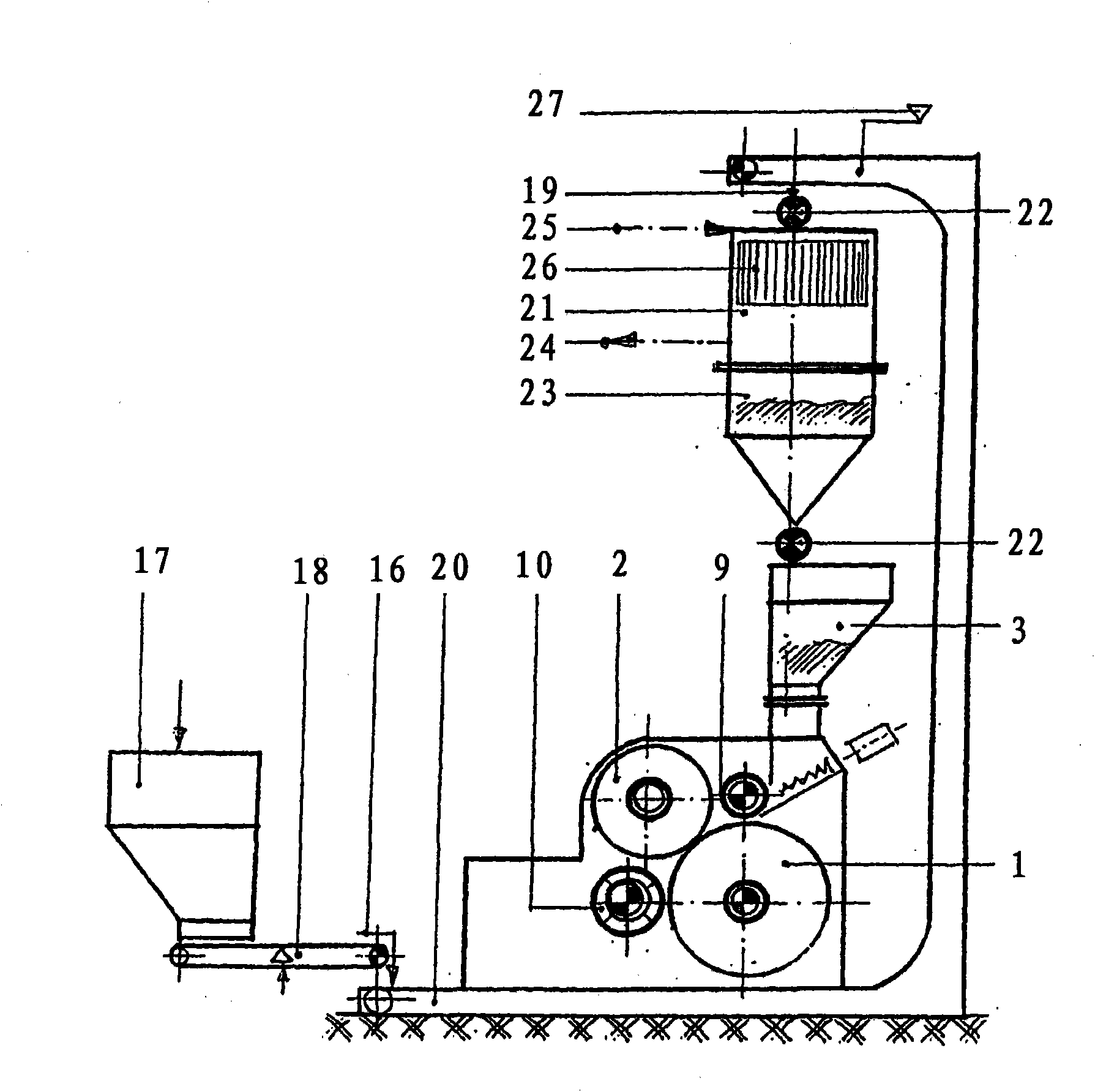 Method of, and apparatus for, the preliminary grinding and finishing of mineral and non-mineral materials