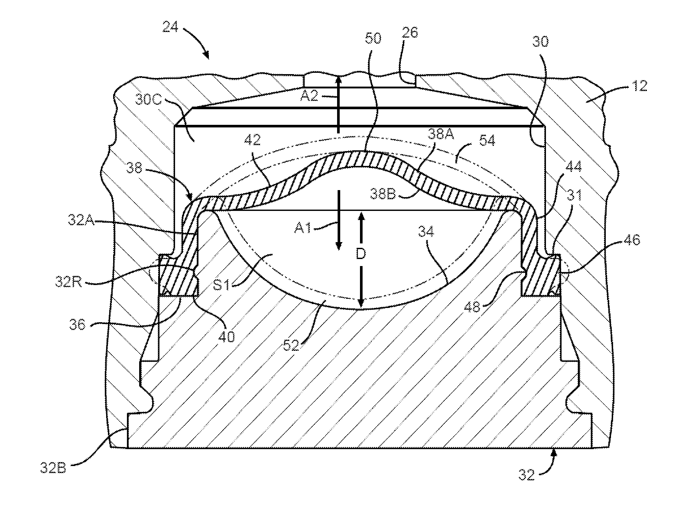Damping Element for a Motor Vehicle Hydraulic System