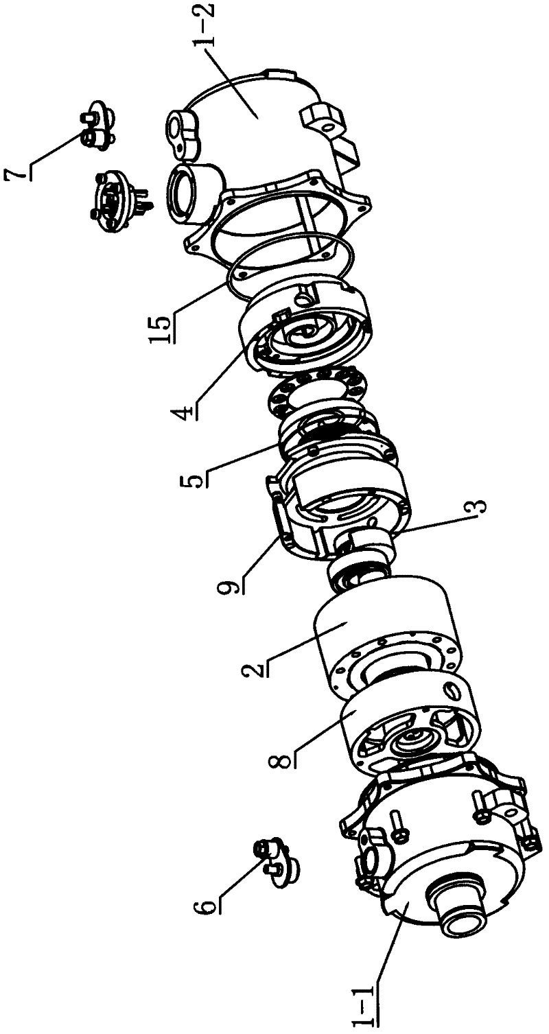 Vortex compressor with balancing and energy saving device