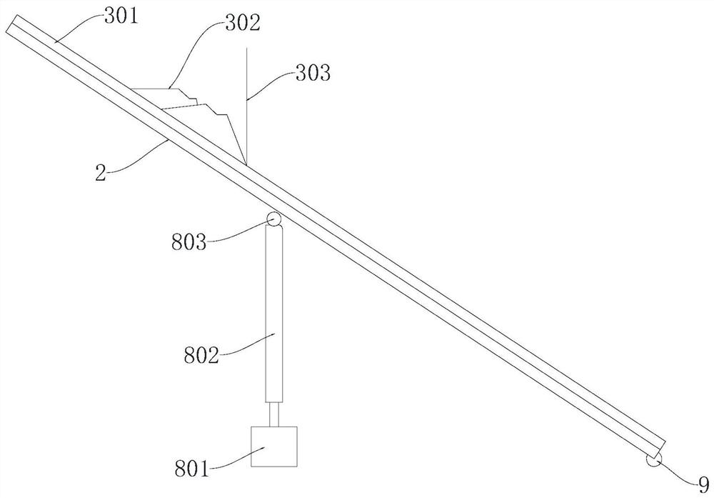 Rainfall-induced dangerous rock falling simulation device