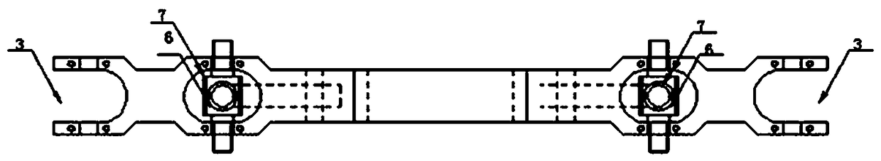 Cross-arm jig for replacing insulators with double-circuit steel pipe poles on the same tower