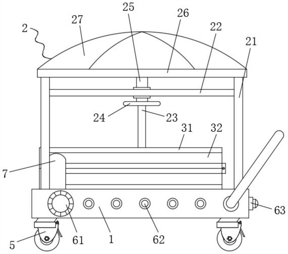 Building tool transportation device with clamping mechanism for building assembly