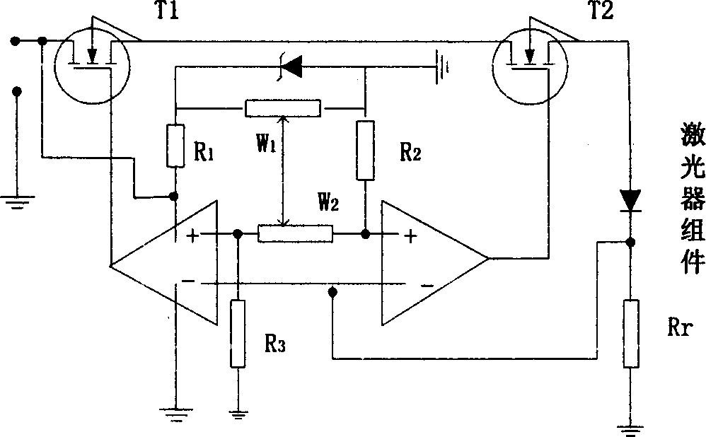 Semiconductor laser device series driven by double variable constant current source