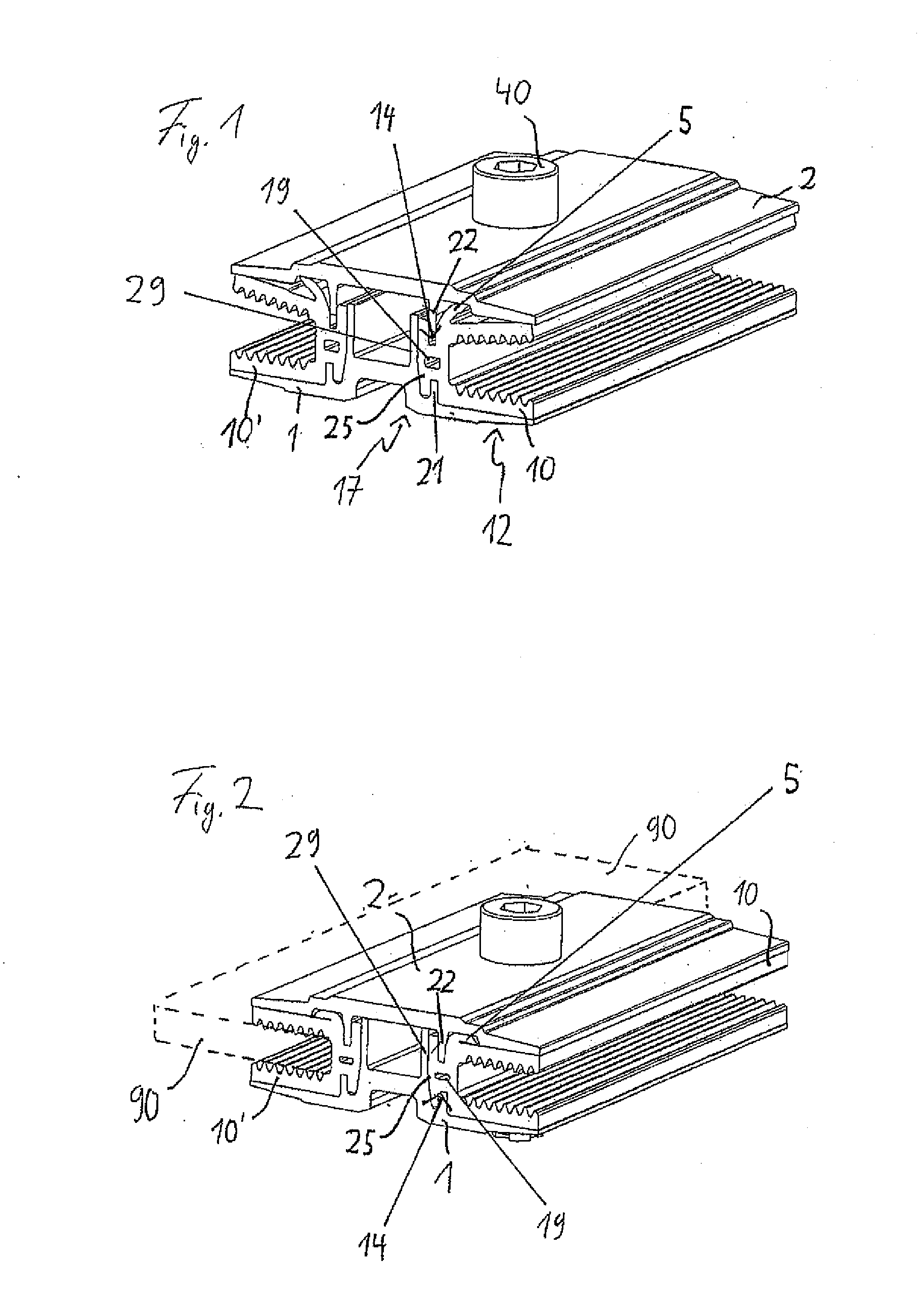 Clamp for a plate element, especially for a photovoltaic module