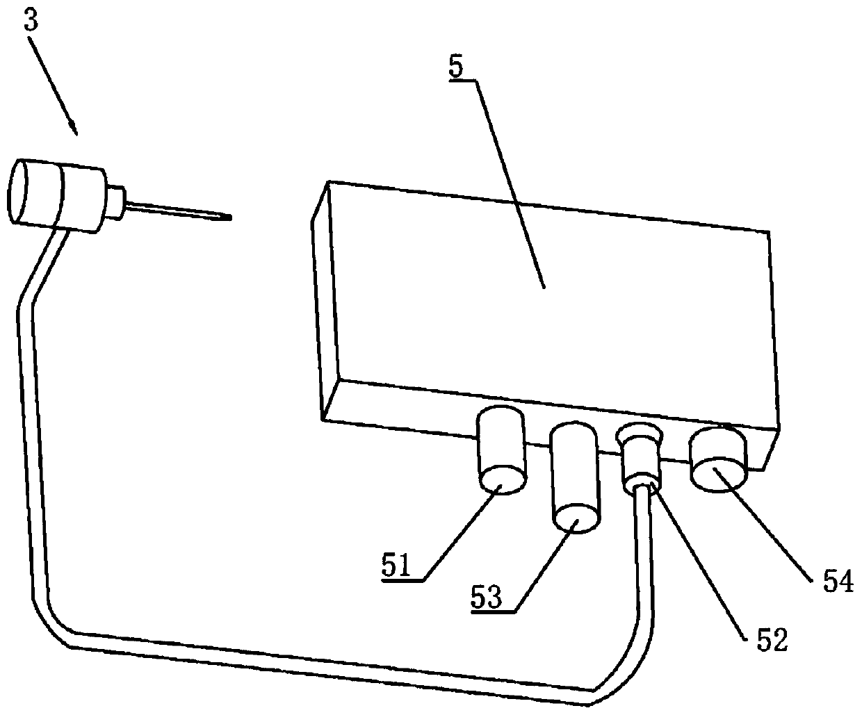 Gas injection device applied to lotus-root-shaped structure low-capacitance coaxial line