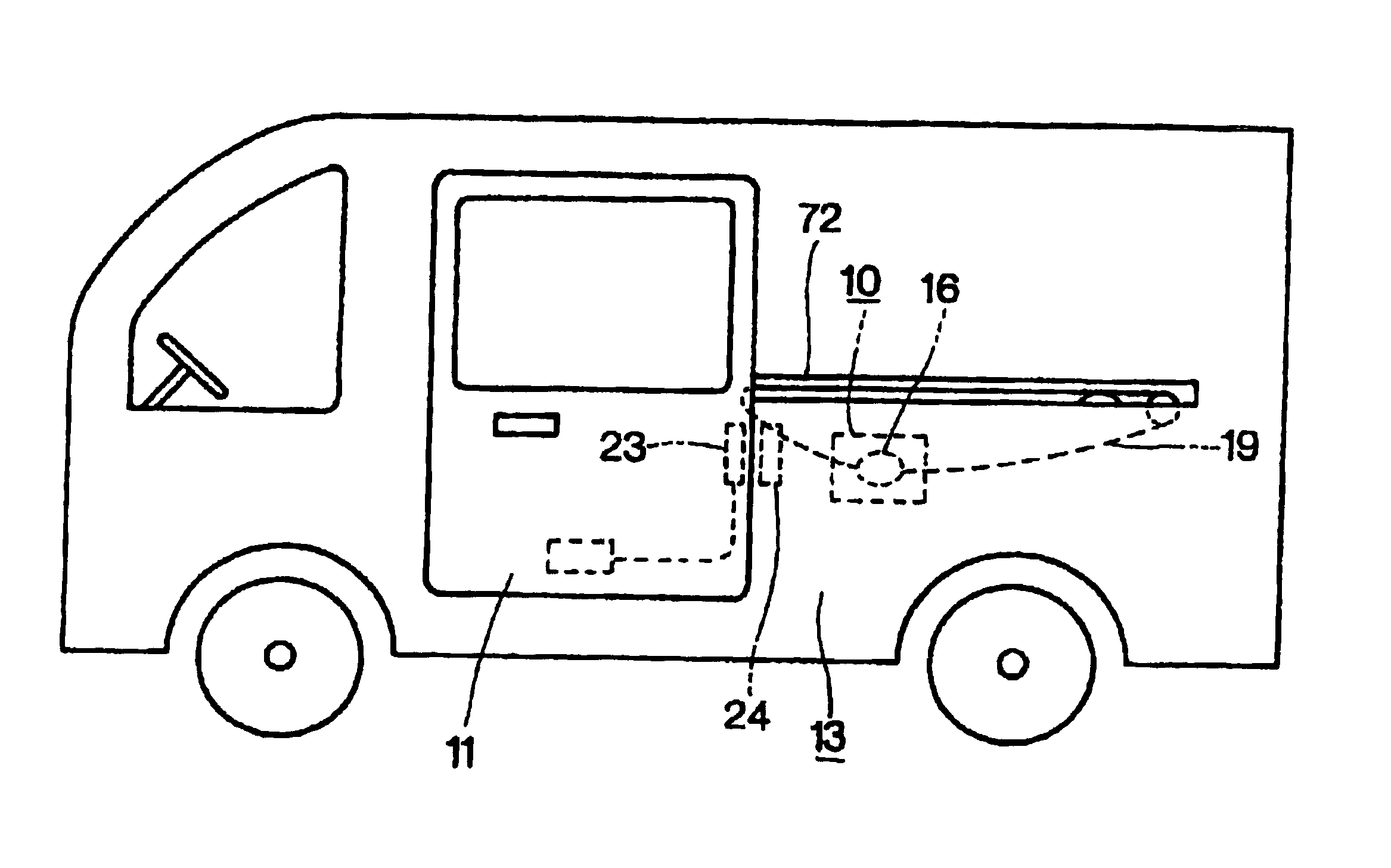 Control method of sliding a vehicle door by a powered sliding device