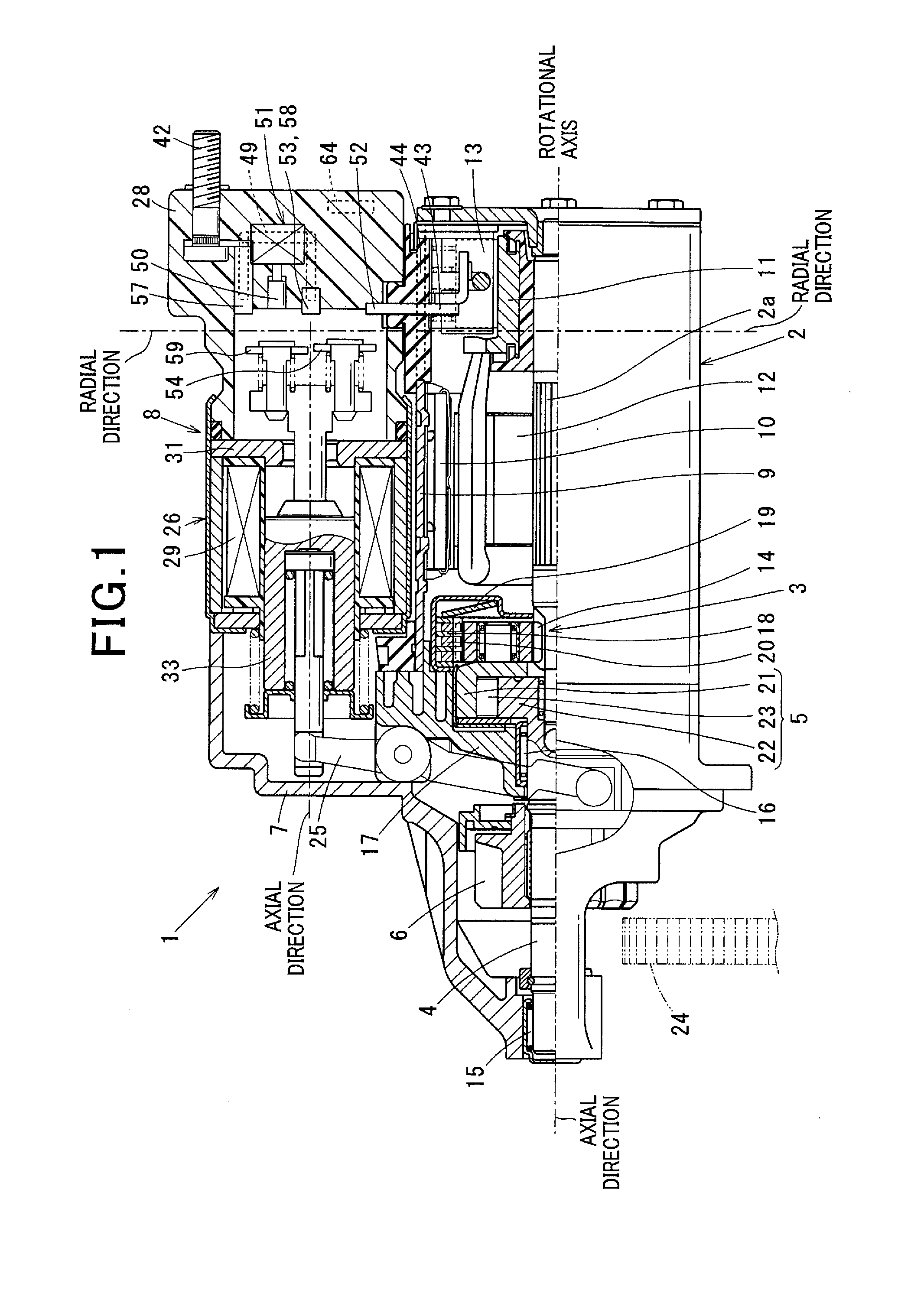 Starter provided with electromagnetic solenoid integrating rush current suppression function